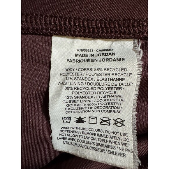 Nike Leggings Womens Sz M Maroon Red Running Active Spell Out Excellent Gym - Picture 4 of 6